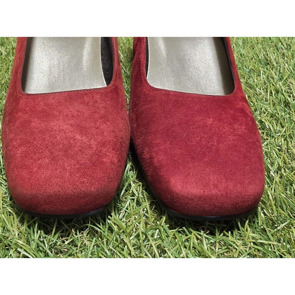 Vintage Easy Spirit ESFAWN Red Apple Suede Anti Gravity Heels Size 6 1/2 NIB - Picture 15 of 16